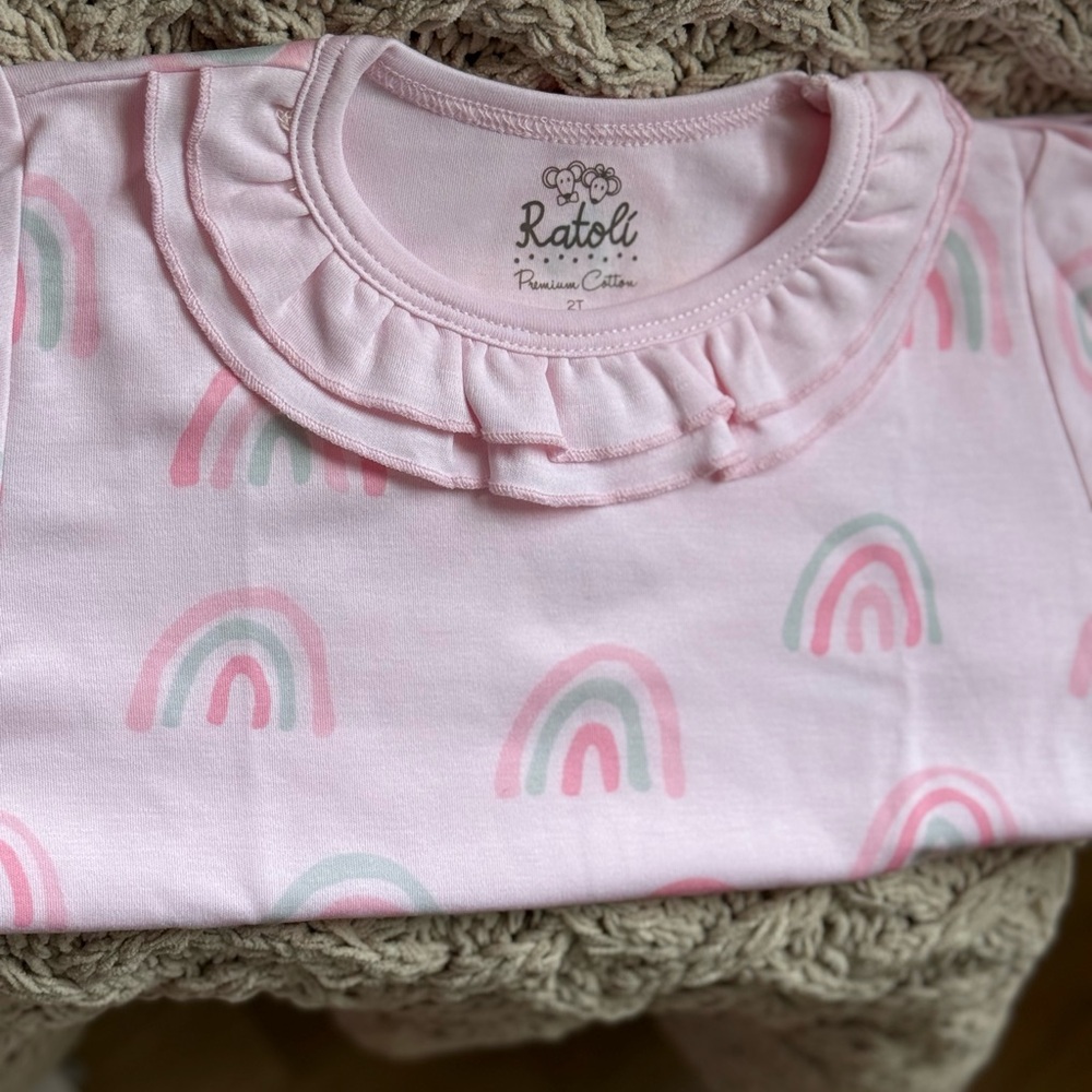 Pink Rainbow Print Baby Shirt